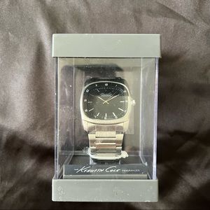 Kenneth Cole Mens Watch, Silver, Square Face NEW IN BOX